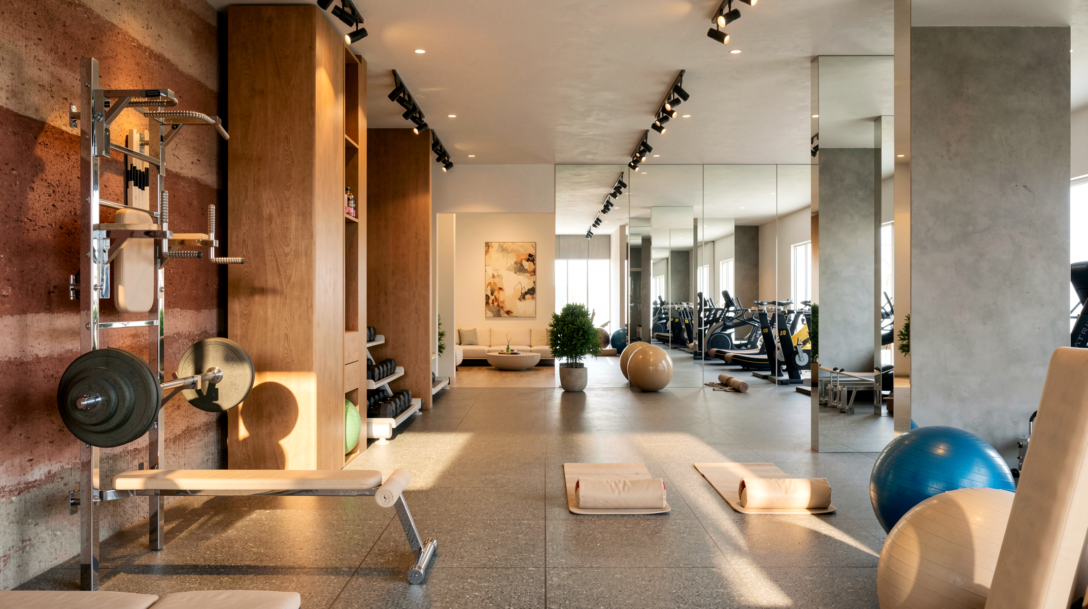 Indoor gym at Serenia