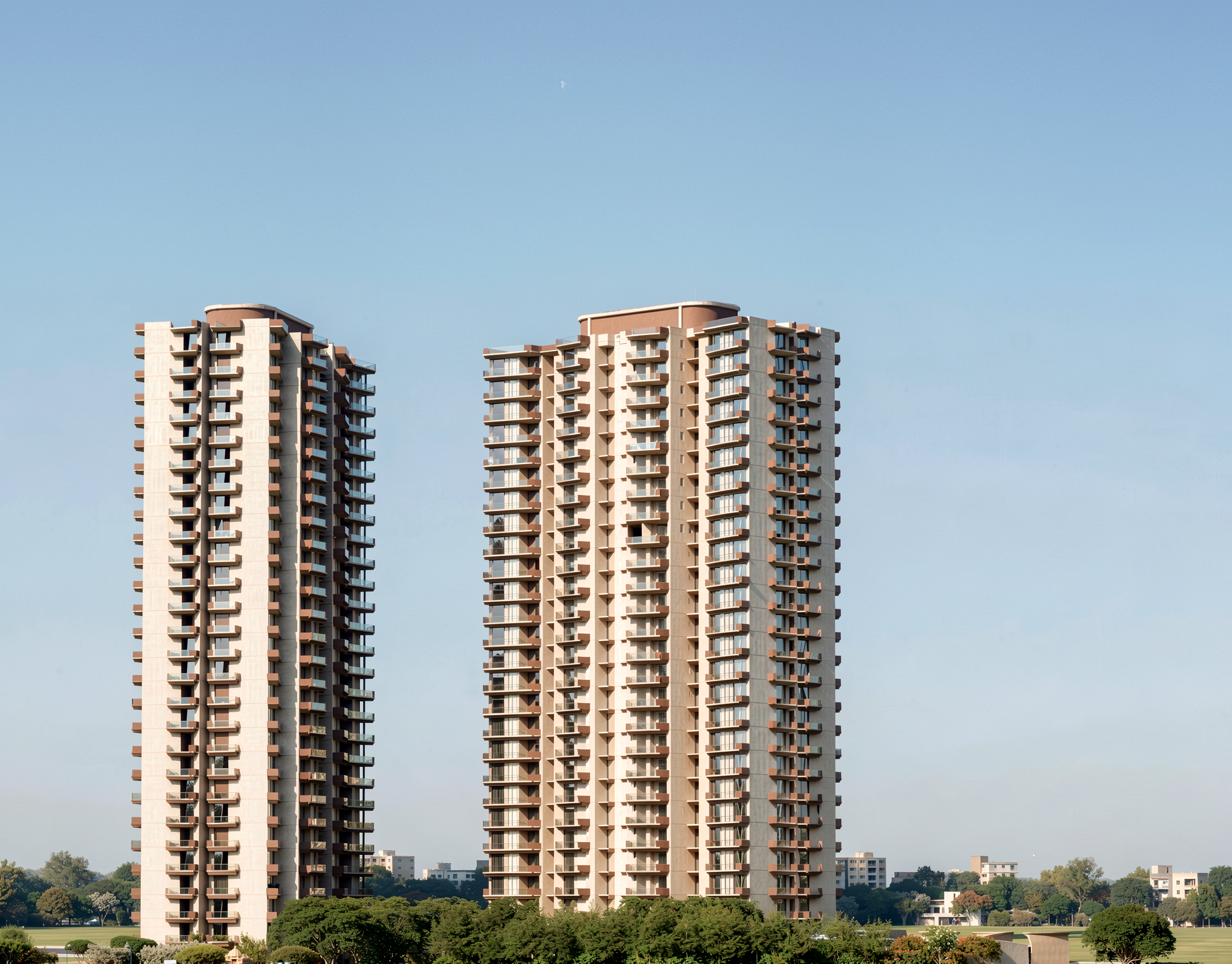 Serenia towers in the Gurugram skyline